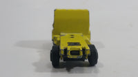 Vintage Yatming Semi Delivery Truck Bright Yellow Die Cast Toy Car Vehicle