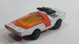 Vintage 1972 Lesney Matchbox Speed Kings Bandeloro White and Orange Die Cast Toy Car Vehicle with Lifting Canopy