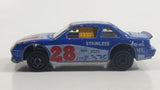 Vintage Majorette Supers No. 217/8 Stock Car #28 Blue 1/60 Scale Die Cast Toy Race Car Vehicle