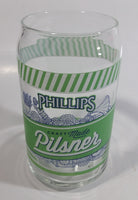 Phillips Craft Made Pilsner Beer Can Shaped 5 1/4" Tall Glass Cup