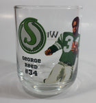 Wiser's Canadian Whiskey CFL Canadian Football League Saskatchewan Roughriders Team George Reed Player #34 4" Tall Glass Whiskey Cup