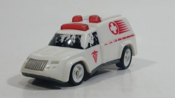 1997 Hot Wheels Ambulance White Die Cast Toy Car Emergency Vehicle - McDonald's Happy Meal