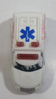 1997 Hot Wheels Ambulance White Die Cast Toy Car Emergency Vehicle - McDonald's Happy Meal