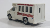 2009 Matchbox Police Chevy Transport Bus Sheriff Cop Prisoner Transport  White MB372 Plastic Body 1/80 Scale Die Cast Toy Car Vehicle