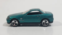 2000 Hot Wheels Mercedes SLK Metallic Aqua Green Die Cast Toy Car Vehicle