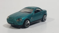 2000 Hot Wheels Mercedes SLK Metallic Aqua Green Die Cast Toy Car Vehicle