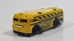 2014 Hot Wheels City Works Surf Surfin' School Bus Yellow Die Cast Toy Car Vehicle