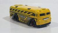 2014 Hot Wheels City Works Surf Surfin' School Bus Yellow Die Cast Toy Car Vehicle