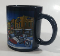 2011 Harley Davidson Motor Cycles Santa Christmas Themed Ceramic Coffee Mug Cup Collectible