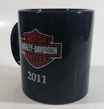 2011 Harley Davidson Motor Cycles Santa Christmas Themed Ceramic Coffee Mug Cup Collectible