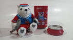 2004 Athens Summer Olympic Games Coca-Cola Coke Soda Pop Drink Beverage 5" Tall Can Shaped Tin Metal Container with Polar Bear Holding Bottle Stuffed Plush Teddy