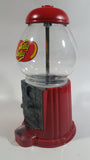 Jelly Belly Metal and Glass Globe Red Colored 9" Tall Jelly Bean Candy Dispenser