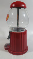 Jelly Belly Metal and Glass Globe Red Colored 9" Tall Jelly Bean Candy Dispenser