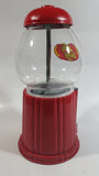 Jelly Belly Metal and Glass Globe Red Colored 9" Tall Jelly Bean Candy Dispenser