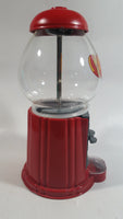 Jelly Belly Metal and Glass Globe Red Colored 9" Tall Jelly Bean Candy Dispenser