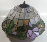 Beautifully Colored Stained Glass Ceiling Light Fixture 3 Socket 15" Diameter