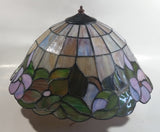 Beautifully Colored Stained Glass Ceiling Light Fixture 3 Socket 15" Diameter