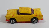 1996 Hot Wheels '55 Chevy Yellow with Red Splatter Paint Die Cast Toy Classic Car Vehicle