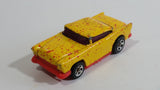 1996 Hot Wheels '55 Chevy Yellow with Red Splatter Paint Die Cast Toy Classic Car Vehicle