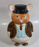 Rat Mole Style Brown Businessman Suit Outfit Ceramic Cookie Jar