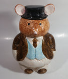 Rat Mole Style Brown Businessman Suit Outfit Ceramic Cookie Jar