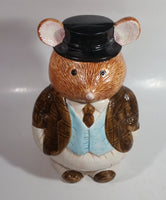 Rat Mole Style Brown Businessman Suit Outfit Ceramic Cookie Jar