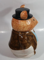 Rat Mole Style Brown Businessman Suit Outfit Ceramic Cookie Jar