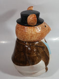 Rat Mole Style Brown Businessman Suit Outfit Ceramic Cookie Jar