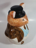 Rat Mole Style Brown Businessman Suit Outfit Ceramic Cookie Jar