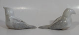 1981 Pair of Soapstone Style White Clay Pair of Bird Sculptures