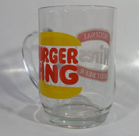 Vintage Hires Root Beer Soda Pop Beverage Burger King Restaurants Clear Large Round Glass Mug