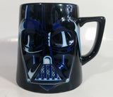 Disney Star Wars Darth Vader 24 oz. Dark Blue and Black Embossed Ceramic Coffee Mug Cup