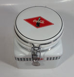 2003 Gibson Coca-Cola Coke Checkerboard Themed White Ceramic Food Canister