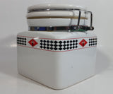 2003 Gibson Coca-Cola Coke Checkerboard Themed White Ceramic Food Canister