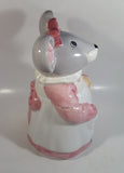 1990 House of Lloyd Grey Mouse in a Pink Dress Holding a Teddy Bear Ceramic Cookie Jar