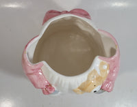 1990 House of Lloyd Grey Mouse in a Pink Dress Holding a Teddy Bear Ceramic Cookie Jar