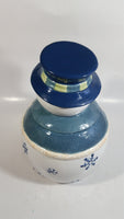 GKAO White and Blue Scarfed Snowman Ceramic Cookie Jar