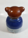 Businessman Bear in Blue Business Suit Ceramic Cookie Jar