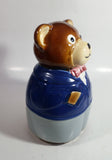 Businessman Bear in Blue Business Suit Ceramic Cookie Jar