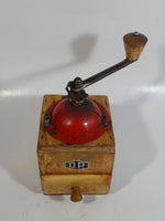 Antique D.P. Wood and Metal Manual Coffee Grinder