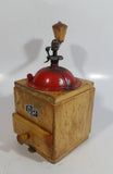 Antique D.P. Wood and Metal Manual Coffee Grinder