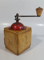 Antique D.P. Wood and Metal Manual Coffee Grinder