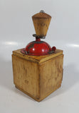 Antique D.P. Wood and Metal Manual Coffee Grinder