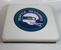 Vintage Seattle Seahawks Stadium NFL Football Team Vinyl Covered White and Blue Seat Cushion