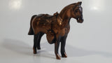 Vintage Horse Shaped Copper Finish Metal Coin Bank Carnival Prize