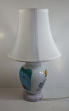 1990s Disney Animated Movie Film Pocahontas Cartoon Characters 18" Tall Milk Glass Lamp