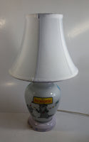 1990s Disney Animated Movie Film Pocahontas Cartoon Characters 18" Tall Milk Glass Lamp