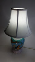 1990s Disney Animated Movie Film Pocahontas Cartoon Characters 18" Tall Milk Glass Lamp