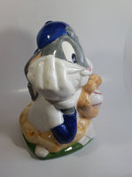 1993 Warner Bros. Looney Tunes Bugs Bunny Baseball Player Ceramic Cookie Jar Cartoon Collectible