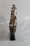 Vintage 3 Mast Wooden Sail Boat Ship Model Nautical Collectible 9" Long